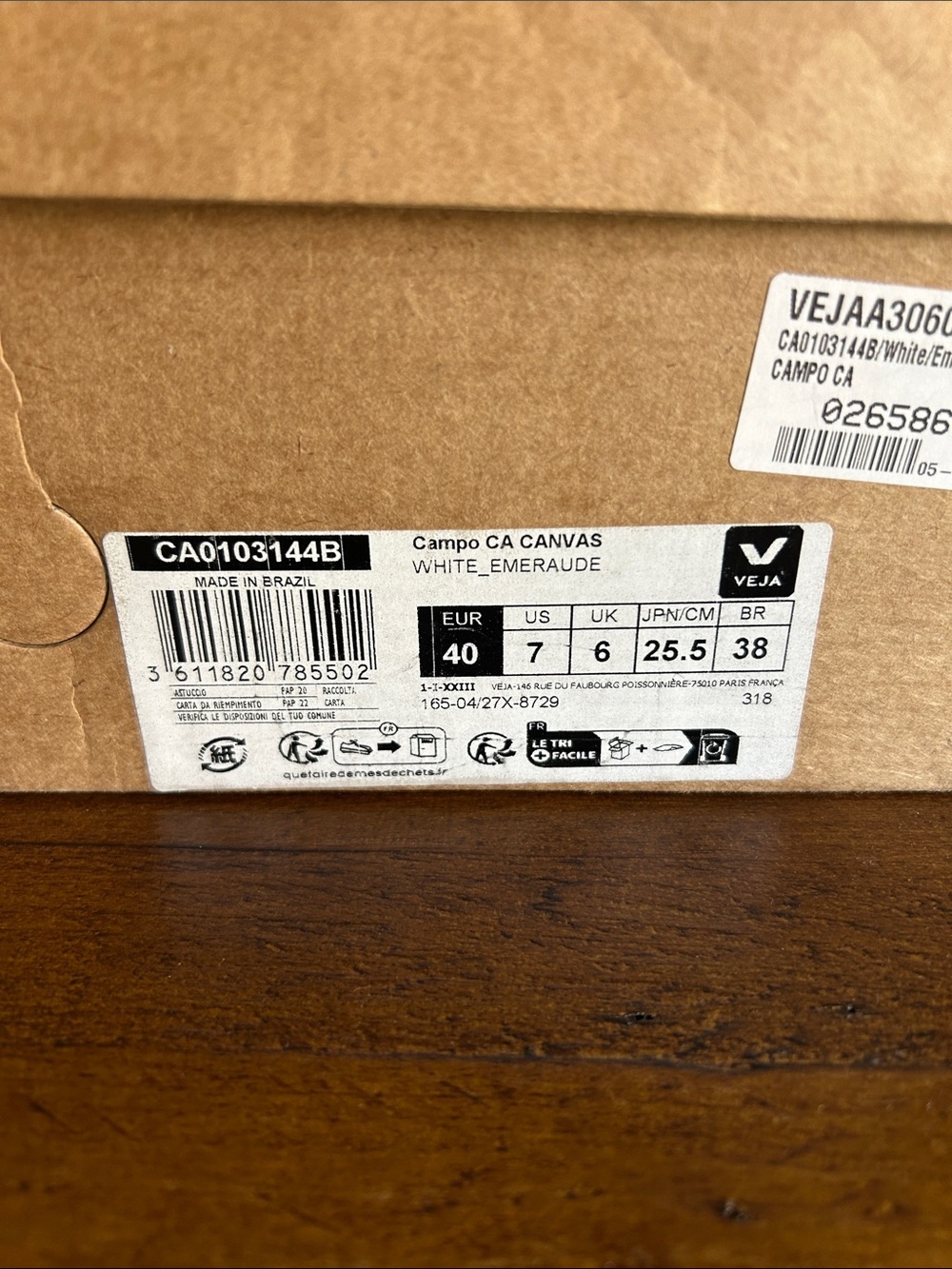 Veja Campo canvas sneakers size 40/9 - Picture 5 of 5